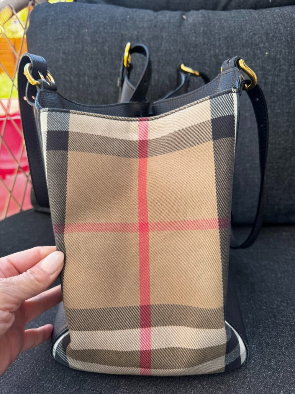 Burberry Medium Tote/ Shoulder Bag - Black - Picture 5 of 13